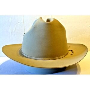 1950s Stetson One Hundred 100x Beaver 7 1/4 Western Dress Hat Cowboy 100 Vtg 50s